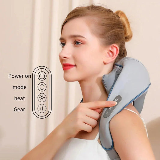 🌿 Alívio Imediato do Estresse e das Tensões – Massageador Shiatsu Ultra